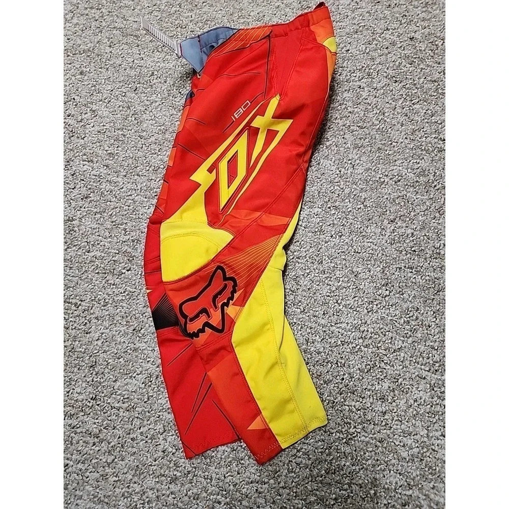 Fox Racing Youth 180 Radeon‎ Red Pants 8/24 EUC